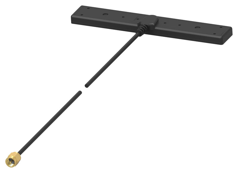 TE CONNECTIVITY L000619-03 Cellular Antenna, Linear, 4.94GHz to 4.99GHz, -1.9dBi, 50ohm, Adhesive/SMA Connector