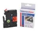 HELLERMANNTYTON 596-99421 HTZ421-PET-BK/RD Label Printer Tape, Self-Adhesive, Laminated, Black on Red, 8m x 9mm, Polyester