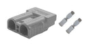 AMPHENOL AUDIO AXC508H8 Rectangular Connector, Grey, 8 AWG, AXC50 Series, 2 Contacts, Hermaphroditic, Crimp, 1 Row