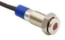 BULGIN LIMITED DX06LR012B LED Panel Mount Indicator, Solder Lug Terminal, Red, 12 V, 6 mm, IP67