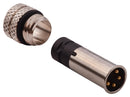 NORCOMP 854-004-103RLS4 Sensor Connector, VULCON Series, M8, Male, 4 Positions, Solder Pin, Straight Cable Mount