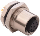 NORCOMP 859-008-203R004 Sensor Connector, VULCON M12 Series, M12, Female, 8 Positions, Solder Socket