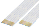 GCT 05-08-A-0254-A-4-06-4-G FFC / FPC Cable, Gold Plated, 8 Core, 0.5 mm, Same Sided Contacts, 10 ", 254 mm, White