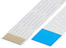 GCT 05-24-D-0101-A-4-06-4-G FFC / FPC Cable, Gold Plated, 24 Core, 0.5 mm, Opposite Sided Contacts, 4 ", 101 mm, White