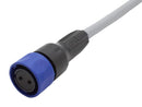 BULGIN LIMITED PXP4000/002/02S Circular Cable Assembly, Circular Receptacle to Free End, 2 Ways, 6.6 ft, 2 m, Grey