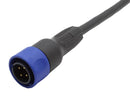 BULGIN LIMITED PXP4000/002/03P Circular Cable Assembly, Circular Plug to Free End, 3 Ways, 6.6 ft, 2 m, Black