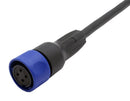 BULGIN LIMITED PXP4000/002/04S Circular Cable Assembly, Circular Receptacle to Free End, 4 Ways, 6.6 ft, 2 m, Black