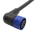 BULGIN LIMITED PXP4002/002/06S Circular Cable Assembly, 90° Circular Receptacle to Free End, 6 Ways, 6.6 ft, 2 m, Black