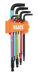 KLEIN TOOLS BLS9M EXTRA-LONG HEX KEY SET, L-STYLE, 9 PCS