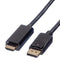 ROLINE 11.04.5788 Audio / Video Cable Assembly, DisplayPort Plug, HDMI Plug, 16.4 ft, 5 m, Black