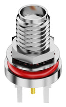 GCT RFPC-SMA37-FN-A RF / Coaxial Connector, SMA Coaxial, Straight Bulkhead Jack, Solder, 50 ohm, Phosphor Bronze