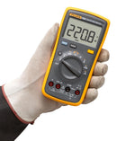 FLUKE FLUKE-15B+/EUR Digital Multimeter, Hand Held, 1kV AC/DC, 10A AC/DC, 4000 Count, Auto, Manual, 40Mohm