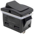 E-SWITCH RCA1913S2ABLKBLKNN Rocker Switch, IP68, On-On, SPST-NO, Non Illuminated, Panel, Snap-In, Black, RCA1913 Series