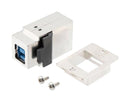 L-COM ECFU3KEY-BA-S USB Adapter, Panel Mount, Flange, USB Type B Receptacle, USB Type A Receptacle, USB 3.0