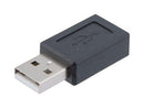 L-COM CAU2AMICBAD-MF USB Adapter, USB Type A Plug, Micro USB Type B Receptacle, USB 2.0
