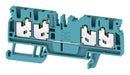 WEIDMULLER 2753960000 DIN Rail Mount Terminal Block, 4 Ways, 20 AWG, 14 AWG, 2.5 mm², Snap In, 24 A