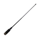 L-COM LCANRBD1074 Whip Antenna, 144MHz to 148MHz/420MHz to 450MHz, Dual Band, Vertical, 2.15dBi, 3.5dBi, SMA Connector