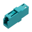 L-COM FOA-500A-AQU Fiber Optic Adapter, Aqua, OM3 Multimode, LC Simplex, LC Simplex, Straight Adapter