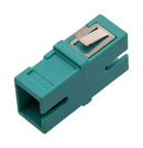 L-COM FOA-510B-AQU Fiber Optic Adapter, Aqua, OM3 Multimode, SC Simplex, SC Simplex, Straight Adapter