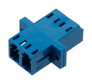 L-COM FOA-801-BLU Fiber Optic Adapter, Blue, w/ Flange, Singlemode, LC Duplex, LC Duplex, Straight Adapter, PC