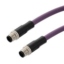 L-COM TRGB401-P3P-5M Sensor Cable, M12 Plug, M12 Plug, 4 Positions, 5 m, 16.4 ft