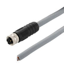 L-COM TRGK505S-P6G-1M Sensor Cable, M12 Receptacle, Free End, 5 Positions, 1 m, 3.3 ft
