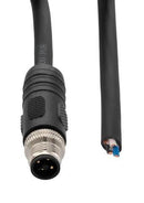 L-COM TRGT404S-P6B-5M Sensor Cable, M12 Plug, Free End, 4 Positions, 5 m, 16.4 ft