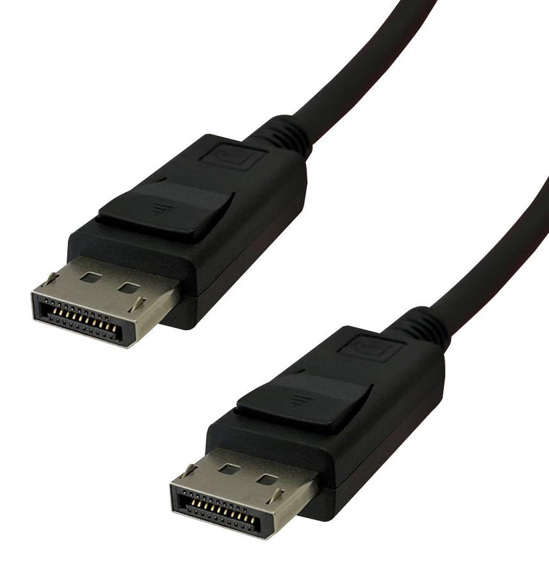 VIDEK 2409T-3 Audio / Video Cable Assembly, Version 2.1, DisplayPort Plug, DisplayPort Plug, 9.8 ft, 3 m, Black
