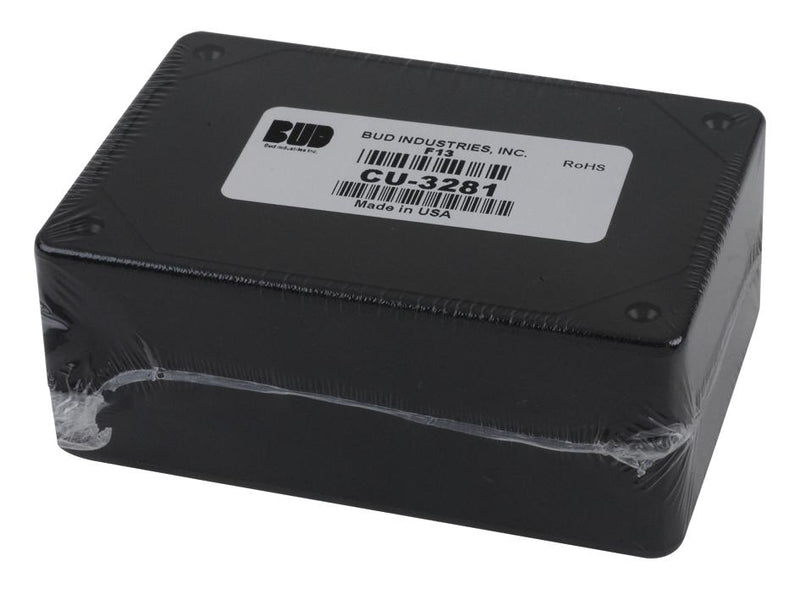 BUD INDUSTRIES CU-3281 ENCLOSURE, UTILITY, PLASTIC, BLACK