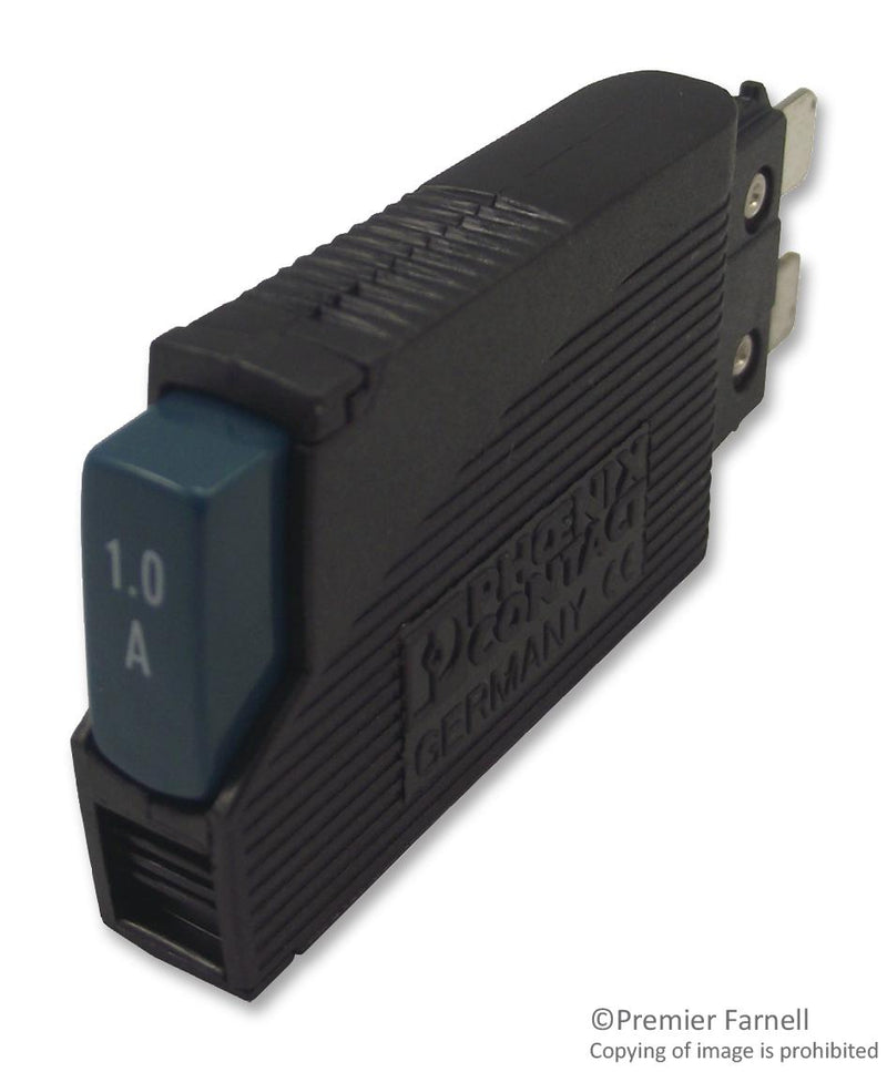PHOENIX CONTACT 0712194 Thermal Circuit Breaker, CLIPLINE, 1 A, 1 Pole, 65 V, 250 V, DIN Rail