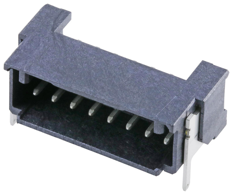 MOLEX 220030-1081 Pin Header, Signal, Wire-to-Board, 2 mm, 1 Rows, 8 Contacts, Through Hole Right Angle