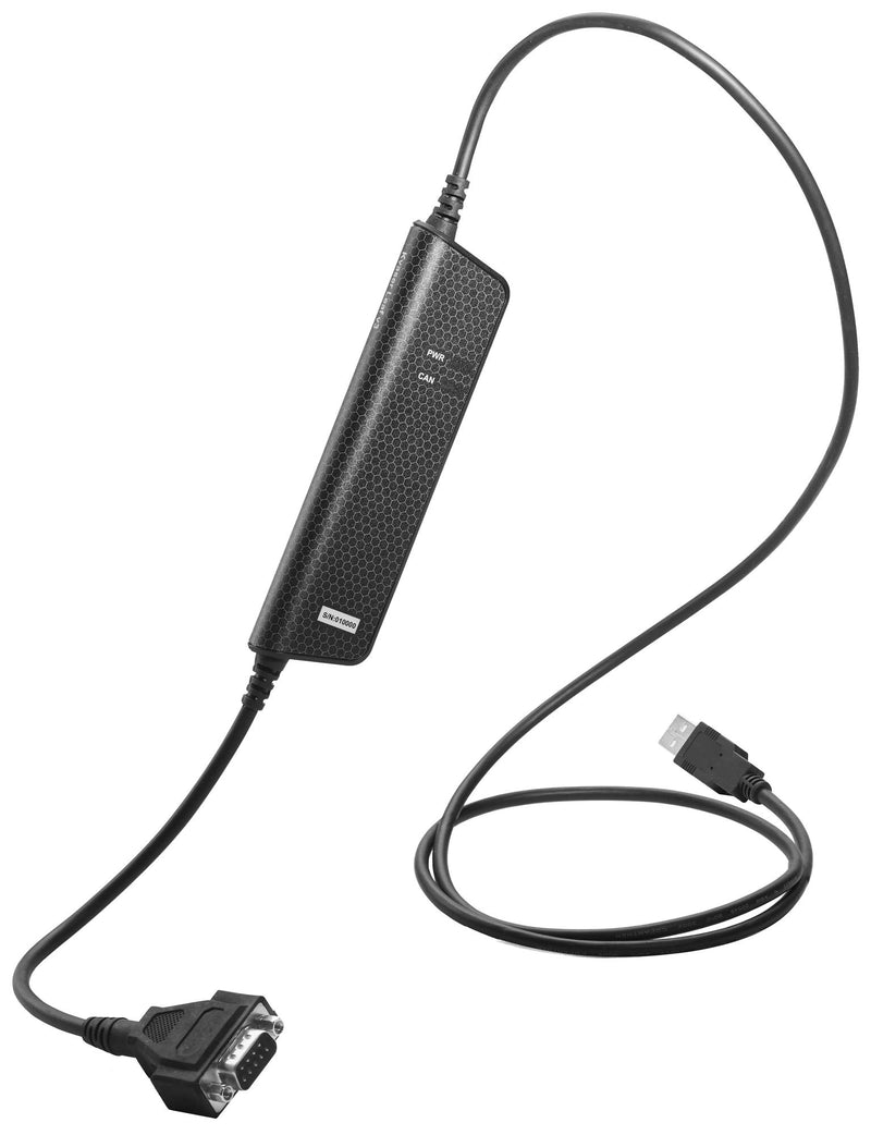 KVASER 01424-4 Interface, CAN 2.0A/CAN 2.0B, Kvaser Leaf v3, 1-CH, USB 2.0 Type A Plug to D Sub 9 Position Plug