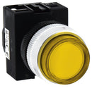 IDEC APW1486D-Y LED Panel Mount Indicator, Round, Flat Lens, Yellow, 480 VAC, 22 mm, IP65