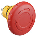 IDEC XA1E-BV4U02T-R Emergency Stop Switch, DPST-NC, Pushlock, Pull/Turn to Reset, Quick Connect, Solder Lug, 5 A