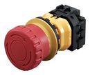 IDEC XN1E-BV422MR Emergency Stop Switch, DPST-NO, DPST-NC, On-Off, Screw, 5 A, 250 V, 250 V