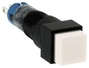 IDEC AB8Q-M1-W Industrial Pushbutton Switch, A8 Series, 8 mm, SPDT, Momentary, Square, White