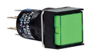 IDEC AL6Q-M14-R Industrial Pushbutton Switch, A6 Series, 16 mm, SPDT, Momentary, Square, Red