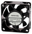 SAME SKY CFM-6025BF-290-479-20 DC Axial Fan, 24 V, Square, 60 mm, 25 mm, Ball Bearing, 43.1 CFM