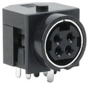 SAME SKY PD-40 DIN Audio / Video Connector, Power, 4 Contacts, Jack, PCB Mount, Through Hole Right Angle
