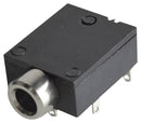 SAME SKY SJ1-3513N Phone Audio Connector, Stereo, 3 Contacts, Jack, 3.6 mm, Through Hole Right Angle