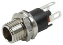 SAME SKY PJ-065B DC Power Connector, Jack, 5 A, 2.5 mm, Panel Mount, Solder