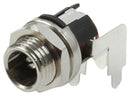 SAME SKY PJ-066B DC Power Connector, Jack, 5 A, 2.5 mm, Panel Mount, Solder