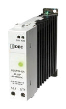 IDEC RSCDN-45A Solid State Relay, w/Heatsink, SPST-NO, 45 A, 600 Vrms, Panel Mount, Screw, Zero Crossing