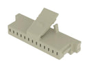 SAMTEC ISS1-13-L Connector Housing, w/Latch, White Nylon, 1Row, MicroMate ISS1 Series, Receptacle, 13 Ways, 2.54 mm