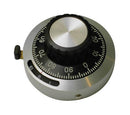 ETI SYSTEMS MG22L-1/4 Turns Counting Dial, Satin Chrome, 20 Turns, 6.35 mm Shaft Dia, MG22 Series