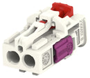 TE CONNECTIVITY 2-2306868-2 Automotive Connector Housing, B-Key, White, MATE-AX Series, Receptacle, 2 Ways