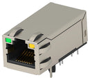 TE CONNECTIVITY 2496558-1 Modular Connector, RJ45 Jack, 1 x 1 (Port), 8P8C, Cat6a, Through Hole
