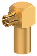 HUBER+SUHNER 26_SMPM-50-1-3/111_NE RF / Coaxial Connector, SMPM Coaxial, Right Angle Jack, Crimp, 50 ohm, RG178B/U, Beryllium Copper