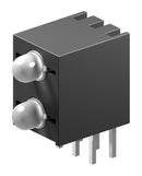 KINGBRIGHT L-130WCP/2EYW Circuit Board Indicator, Red, Yellow, 2 LEDs, Through Hole, T-1 (3mm), R 20mA, Y 20mA