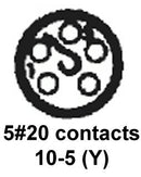 CINCH CONNECTIVITY SOLUTIONS BACC63BP10D5SNH Circular Connector, BACC Series, MIL-DTL-26500 Series, Straight Plug, 5 Contacts